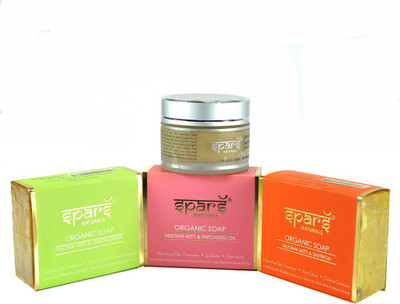 

Spars Naturals Home care - Multani Mud Pack & 3 Organic Soaps(Set of 4)