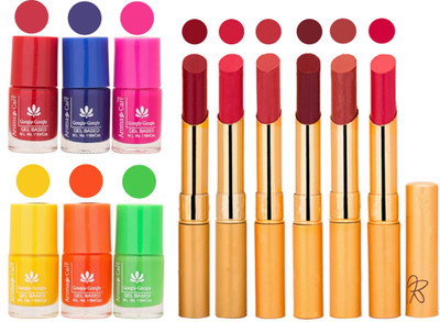 

Aroma Care Makeup Women Nail Polish and Exclusive Long Lasting Lipstick Set 12(Set of 12)
