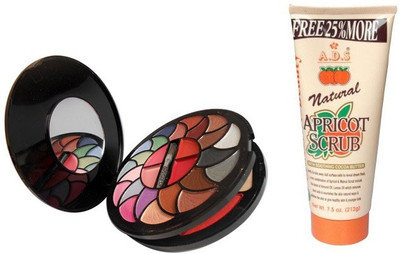 

ADS ADS Color Series 22 Eyeshadow/ 2 Blusher/ 2 Powder Cake/ 4 Lipcolour / Natural Scrub(Set of 2)