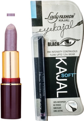 

Lady Fashion Lipstick And Kajal Combo(Set of 2)