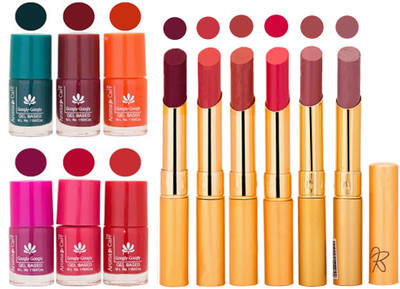

Aroma Care Famous Combo of Nail Polish with Rythm Long Lasting Lipstick Sets 183201835(Set of)