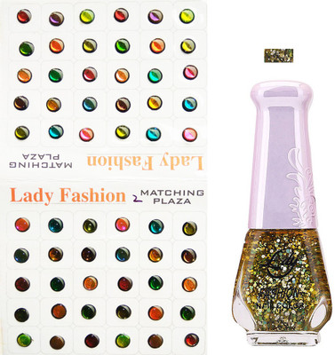 

Lady Fashion Nail Polish And Bindi 0803201730(Set of 2)