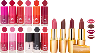 

Aroma Care All About Nail 12 Piece Color Nail Lacquer Combo Set + 4 Rythm Creamy Matte Lipstick Combo 105(Set of 16)
