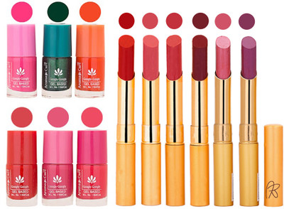 

Aroma Care Perfect Combo of Nail Polish and Rythm Lipstick Popular Shades in Wholesale Rate 2332017051(Set of 12)