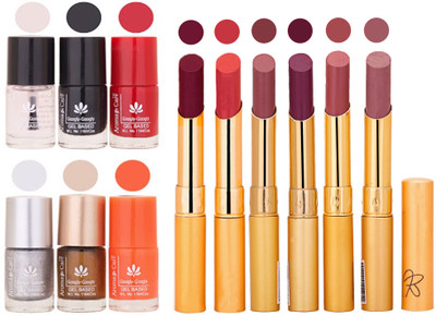 

Aroma Care 6 Nail Polish Set Rythm 6 Pcs Lipstick 6 Awesome Color for Fashion Women 2332017142(Set of 12)