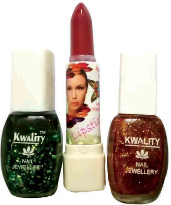 

Kwality Makeup kit with Lipstick, Nail Paint-AB(Set of 3)
