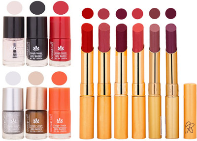 

Aroma Care 6 Nail Polish Set Rythm 6 Pcs Lipstick 6 Awesome Color for Fashion Women 2332017112(Set of 12)