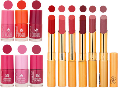 

Aroma Care Quick Dry Nail Polish and Rythm Lipstick Combo 1803201917(Set of 12)