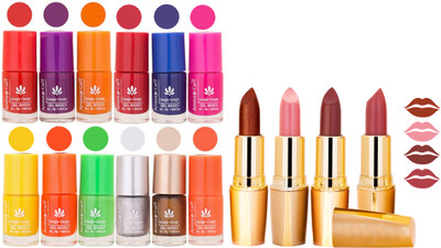 

Aroma Care Lot of 12-piece Surprise Nail Polish Set and Rythm Lipsticks Combo 90(Set of 16)