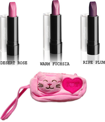 Oriflame Sweden Pure color lipstick 2.5g pack of 3 with carry pouch(Set of 3) available at flipkart for Rs.575