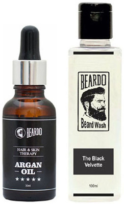 

Beardo Argan oil 30ml and Black Velvette Wash 100ml(Set of 2)
