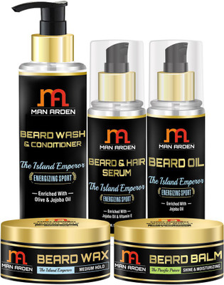 

Man Arden The Island Emperor Beard Care Kit(Set of 5)
