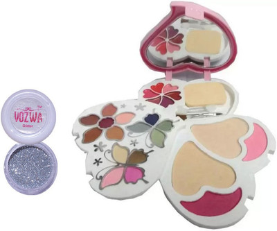

Vozwa Vozwa Silver Glitter powder and Makeup Kit(Set of 2)
