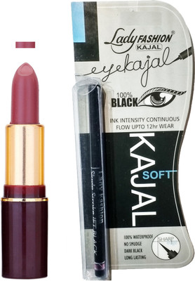 

Lady Fashion Lipstick And Kajal Combo(Set of 2)