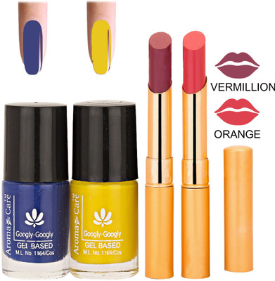 

Aroma Care Nail Polish RHYTHM Orange Lipstick Combo 066(Set of 4)
