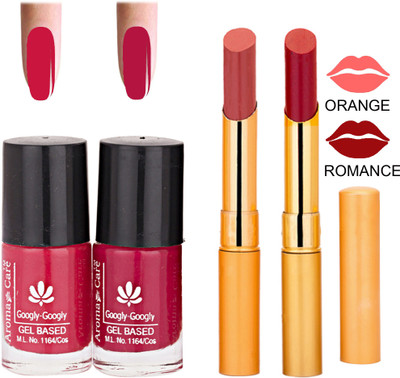 

Aroma Care Nail Polish RHYTHM Orange Lipstick Combo 097(Set of 4)