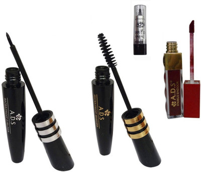 

ADS Eyeliner, Mascara, Kajal, Sparkle Sindoor(Set of 4)