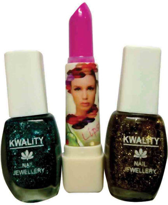 

Kwality Makeup kit with Lipstick, Nail Paint-AS(Set of 3)