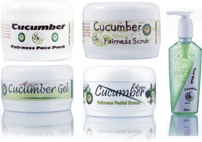 

Adidev Herbals Skin Whitening Cucumber Fairness Face Pack(Set of 5)