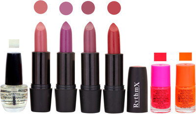 

Rythmx GSR RYTH BLK LIPSTICKS AND NAIL POLISH IMPORTANT COMBO 067(Set of 7)