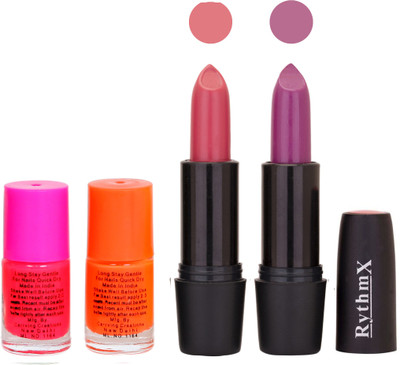

Rythmx FB RYTH BLK LIPSTICKS AND NAIL POLISH IMPORTANT COMBO 026(Set of 4)