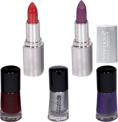 

Viviana Nail Paint, Lipstick(Set of 5)