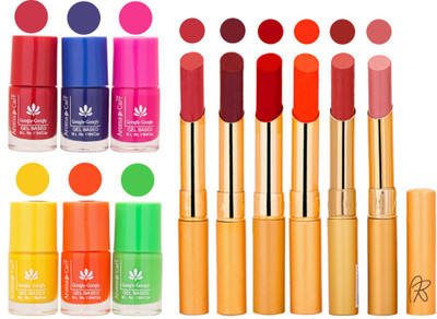 

Aroma Care Makeup Women Nail Polish and Exclusive Long Lasting Lipstick Set 102(Set of 12)