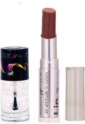 

Color Fever 930 Topcoat Nail Polish+ChocolateLipstick(Set of 2)