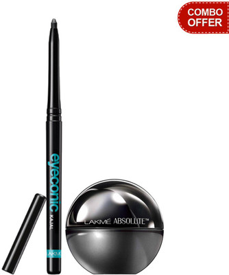 

Lakme Eyeconic Kajal with Absolute Mattreal Skin Natural Mousse Foundation(Set of 2)