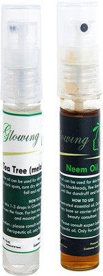 

Glowing Buzz Combo of 1 Tea Tree Essential Oil and 1 Neem Essential Oil(Set of 2)