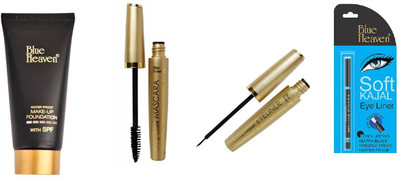 

Blue Heaven foundation,mascara,liner,kajal(Set of 4)