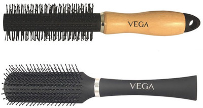 

VEGA Round And Roll Brush H3-Rb With Flat Brush E5-Fb N(Set of 2)