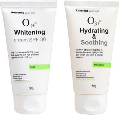 

O3+ Hydrating & Soothing Face Wash & Whitening - SPF 30 Combo no-2(Set of 2)
