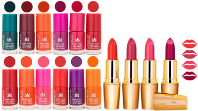 

Aroma Care All About Nail 12 Piece Color Nail Lacquer Combo Set + 4 Rythm Creamy Matte Lipstick Combo 172(Set of 16)
