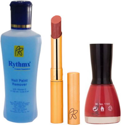 

Rythmx RythmX Nude Lipstick +Nail Polish Combo 2206201613(Set of 3)