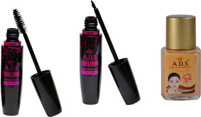 

ADS Waterproof Eyeliner / Mascara / Foundation(Set of 3)