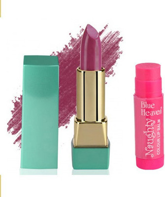 

Blue Heaven Mintz Glossy Lipstick (Pretty Purple) & Naughty Color Lip Balm (Bubble Gum)(Set of 2)
