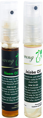 

Glowing Buzz Combo of 1 Neem Essential Oil and 1 Jojoba Essential Oil(Set of 2)