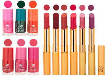 

Aroma Care Perfect Combo of Nail Polish and Rythm Lipstick Popular Shades in Wholesale Rate 2332017097(Set of 12)