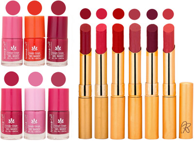 

Aroma Care Quick Dry Nail Polish and Rythm Lipstick Combo 1803201882(Set of 12)