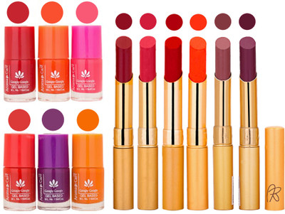 

Aroma Care Nail Polish Set and Rythm Lipstick Sets ( Modern Shades) 1803201736(Set of 12)