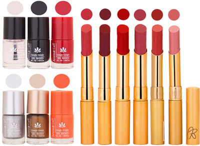 

Aroma Care 6 Nail Polish Set Rythm 6 Pcs Lipstick 6 Awesome Color for Fashion Women 2332017087(Set of 12)
