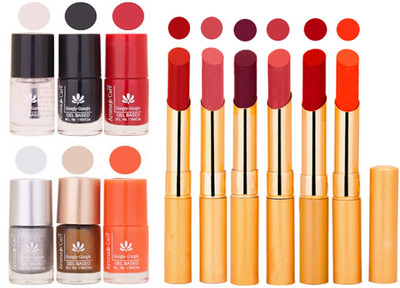 

Aroma Care 6 Nail Polish Set Rythm 6 Pcs Lipstick 6 Awesome Color for Fashion Women 2332017062(Set of 12)