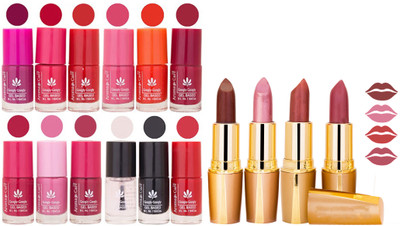 

Aroma Care Lot of 12-piece Surprise Nail Polish Set and Rythm Lipsticks Combo 10(Set of 16)