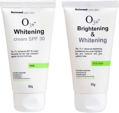 

O3+ Brightening & Whitening Face Wash & Whitening - SPF 30 combo no -1(Set of 2)