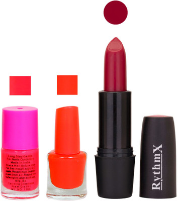 

Rythmx FB ST RYTH BLK LIPSTICKS AND NAIL POLISH IMPORTANT COMBO 38(Set of 3)