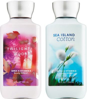 

Bath & Body Works Twitlight Wood and Sea Island Cotton(Set of 2)