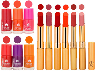 

Aroma Care Nail Polish Set and Rythm Lipstick Sets ( Modern Shades) 1803201823(Set of)