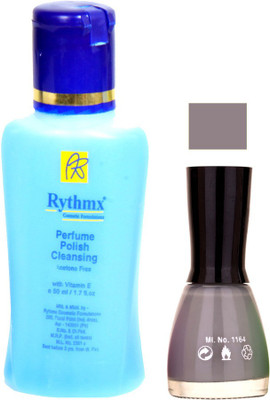 

Rythmx Grey Shades Nail Polish With Extra Strenth Polish remover 48057(Set of 2)