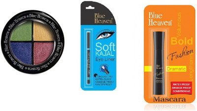 Blue Heaven eye shadow,kajal, bold mascara(Set of 3)